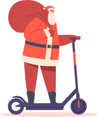 Scooter électrique du Père Noël  Illustration