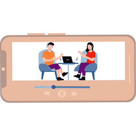 Le podcast est diffusé sur mobile  Illustration