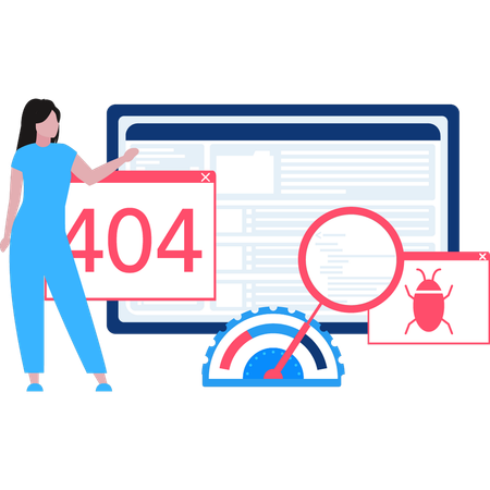 Le programmeur rencontre une erreur 404  Illustration