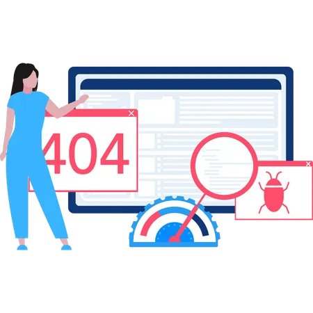 Le programmeur rencontre une erreur 404  Illustration