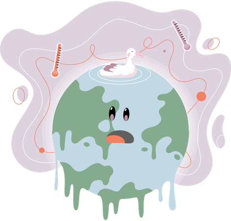 Le réchauffement climatique  Illustration