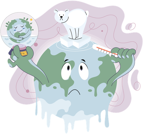 Le réchauffement climatique  Illustration