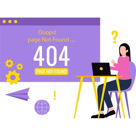 Le site Web a une erreur 404  Illustration