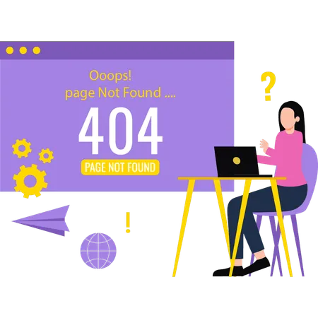 Le site Web a une erreur 404  Illustration