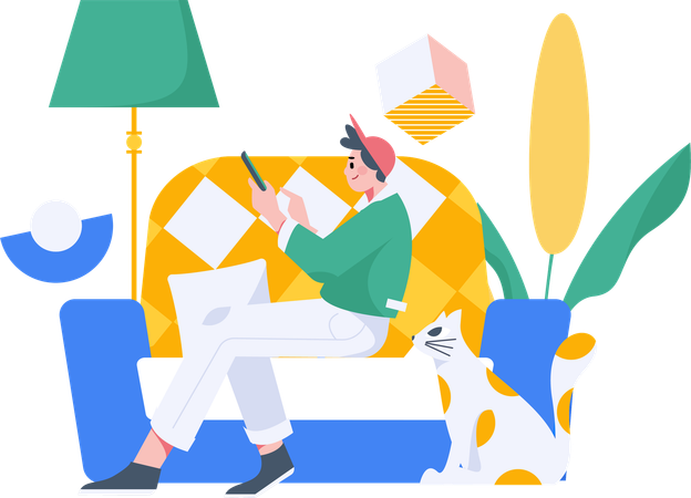 Le travail à distance apprécié par l'employé  Illustration