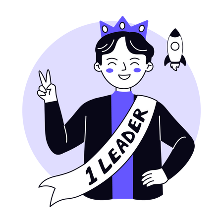 Leader à succès  Illustration