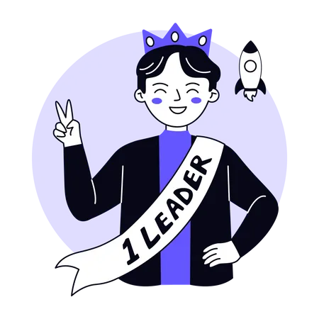 Leader à succès  Illustration