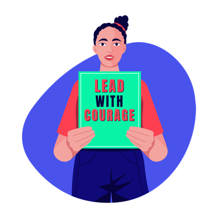 Un leader courageux debout  Illustration