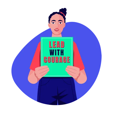 Un leader courageux debout  Illustration