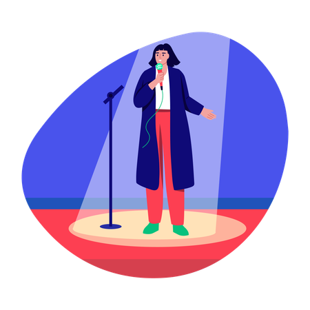 Leader giving speech  Illustration