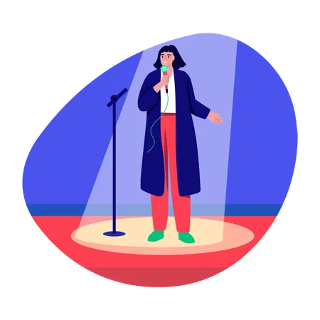 Leader giving speech  Illustration