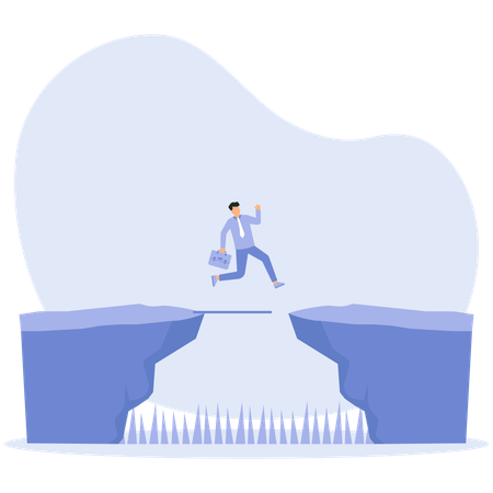 Leader supports in overcoming obstacles  Illustration