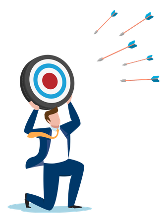 Leader Take effort to target to achieve target  Illustration