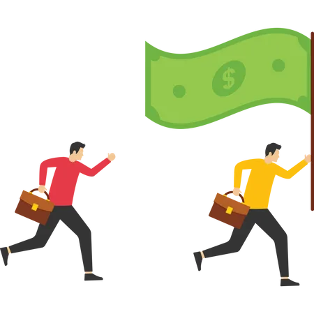 Leaders Use Money As Bait To Lure Teammates Vector Illustration In Flat Style Illustration