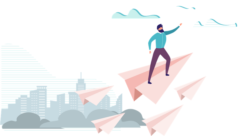 Leadership and Visionary Landing Page  Illustration