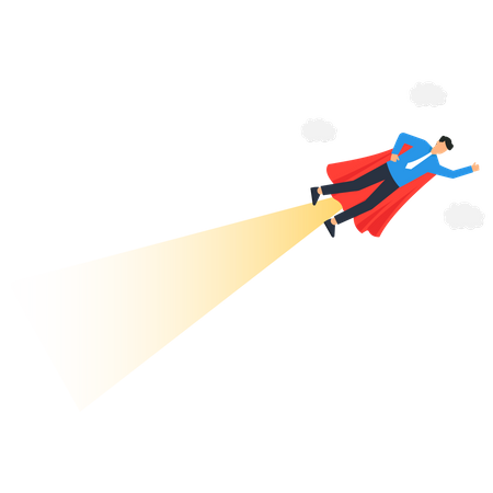Leadership Superhero  Illustration