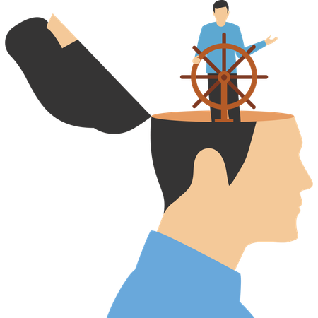 Leadership thinking for business decision  Illustration