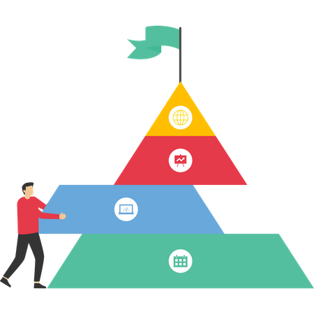 Leadership to choose the right way to success  Illustration