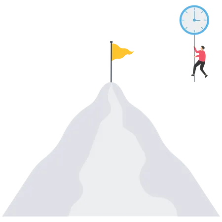 Leadership to reach business goal Illustration