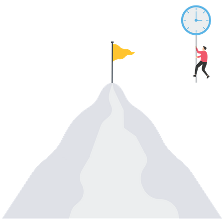 Leadership to reach business goal  Illustration