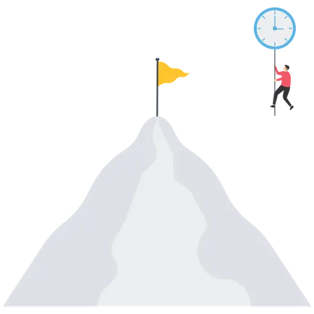 Leadership to reach business goal  Illustration