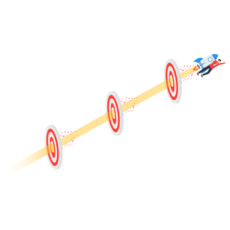 Leadership to win business competition  Illustration