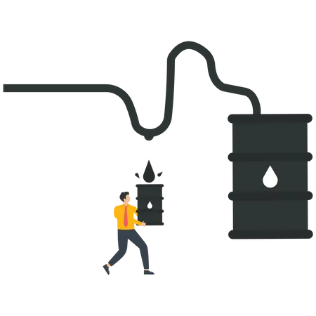 Leaking oil  Illustration