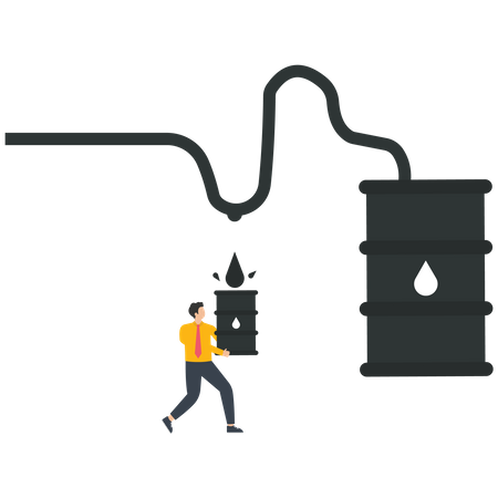 Leaking oil  Illustration