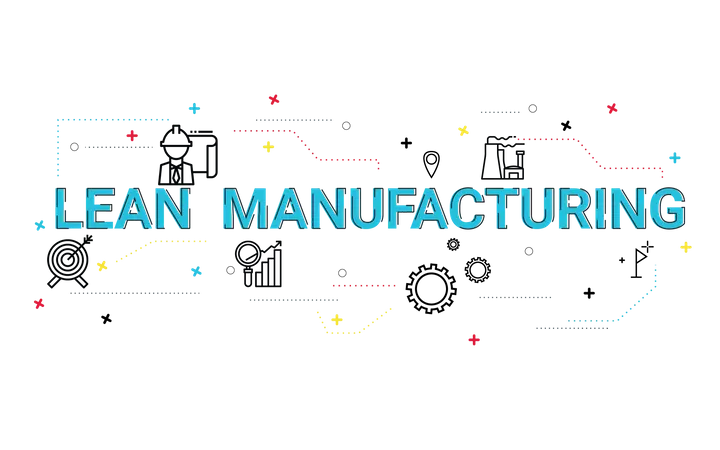 Darstellung Des Lean Manufacturing Konzepts Illustration