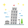 tower of pisa illustration free download