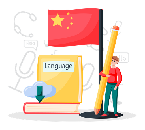 Learn chinese language classes  Illustration