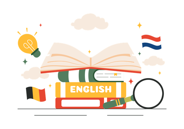 Learn English language  Illustration