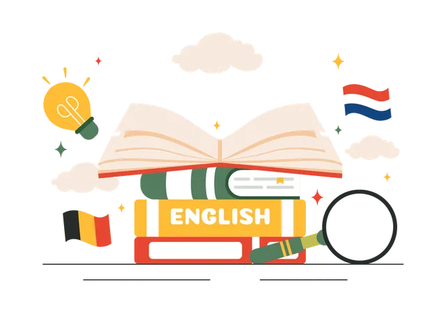 Learn English language  Illustration