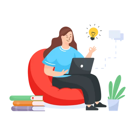 Learn from Home  Illustration