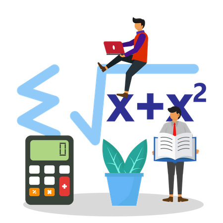 Learn mathematics  Illustration