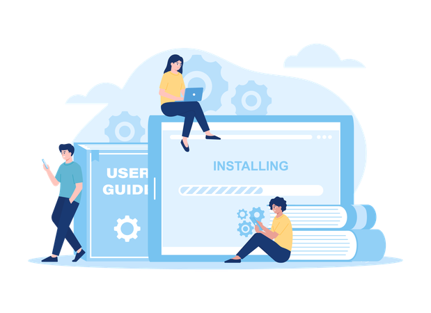 Learn to install applications  Illustration