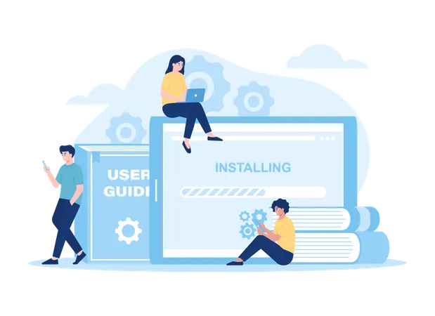 Learn To Install Applications Trending Concept Flat Illustration Illustration