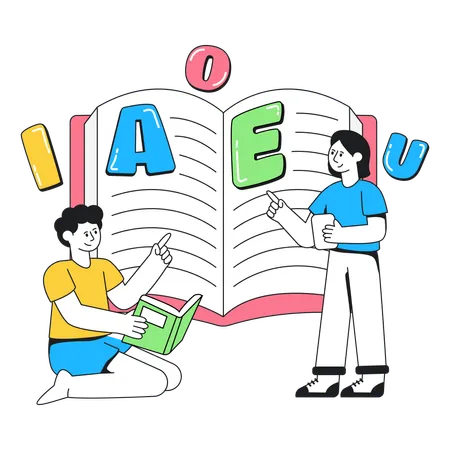 Learning Alphabets  Illustration