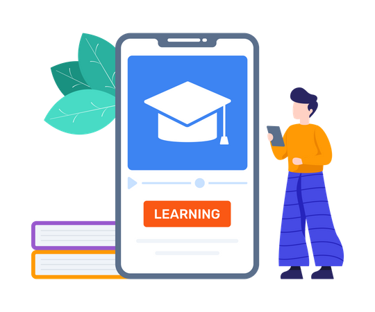 Learning App  Illustration