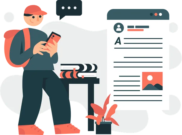 Learning By Using Smartphones Illustrations Are Very Effectively Used In E Learning Platforms Courses Tutorials And Educational Materials To Effectively Communicate Information And Enhance The Overall Learning Experience For Their Audience Illustration