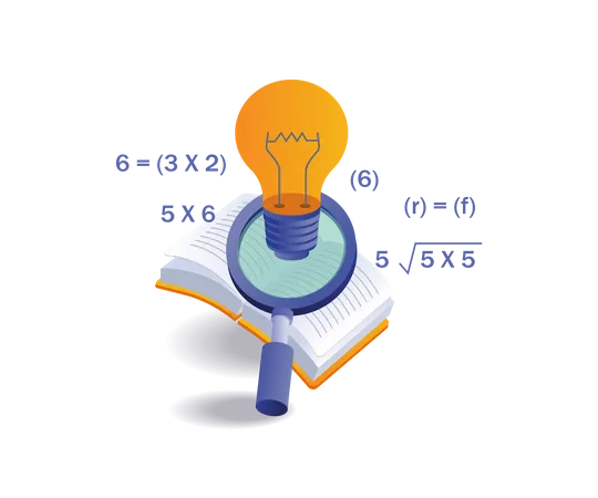 Learning formula book to be smart  Illustration