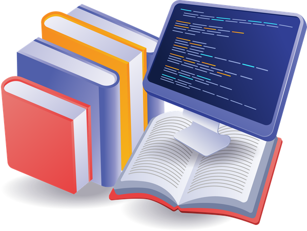 Learning from online education  イラスト