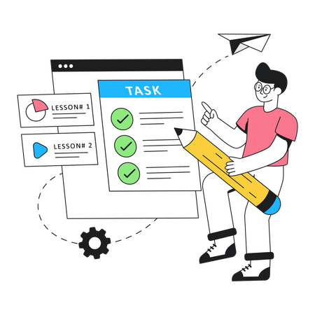 Learning Management System  Illustration