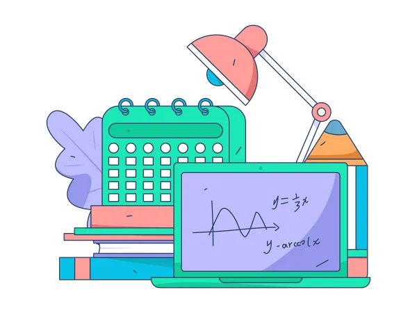 Learning Math  Illustration