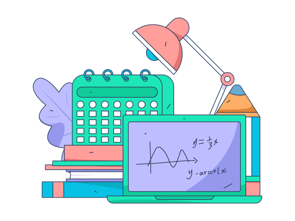 Learning Math  Illustration