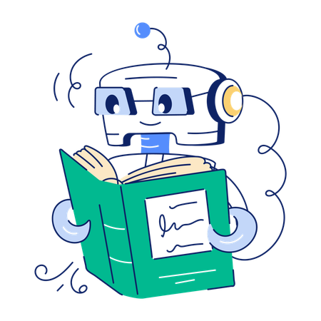 Learning Robot  Illustration