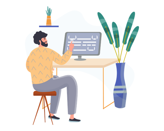 Learning Web Development  Illustration