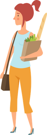 Lebensmittel einkaufen  Illustration