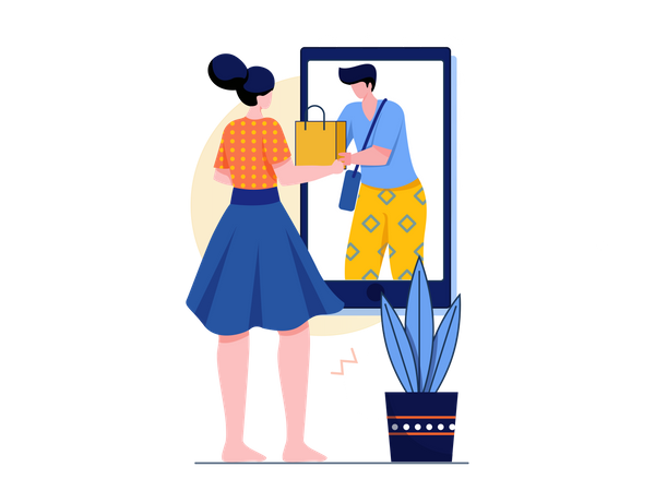 Lebensmittellieferservice  Illustration