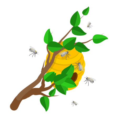 Lebensraum wilder Tiere Illustration